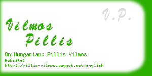 vilmos pillis business card